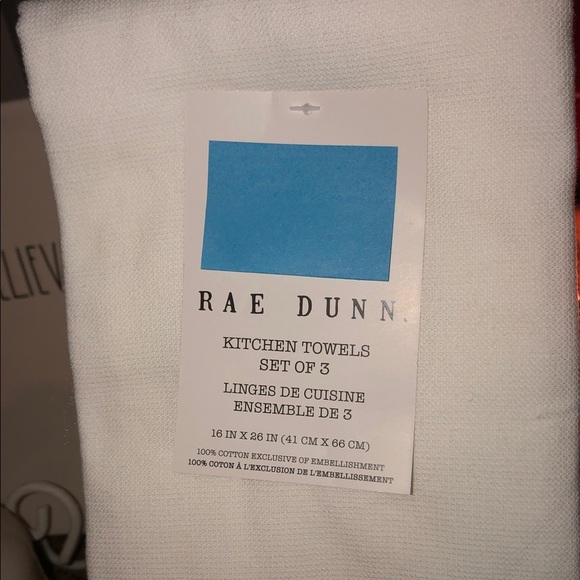 Rae Dunn LOVE Kitchen Towels Set of 3 - Picture 2 of 7
